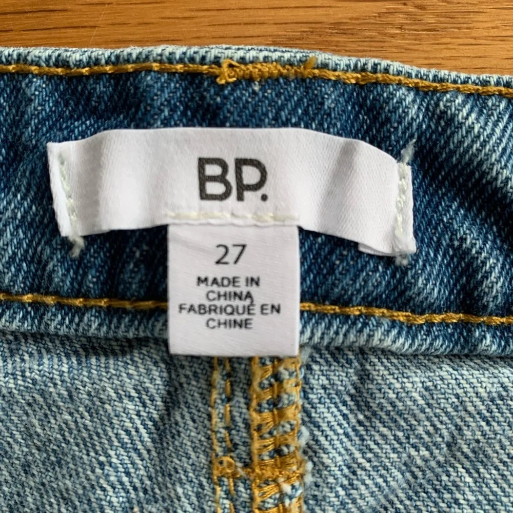 BP Jean Denim Mini Skirt ~ Size 27 ~ Distressed with frayed/raw hem.